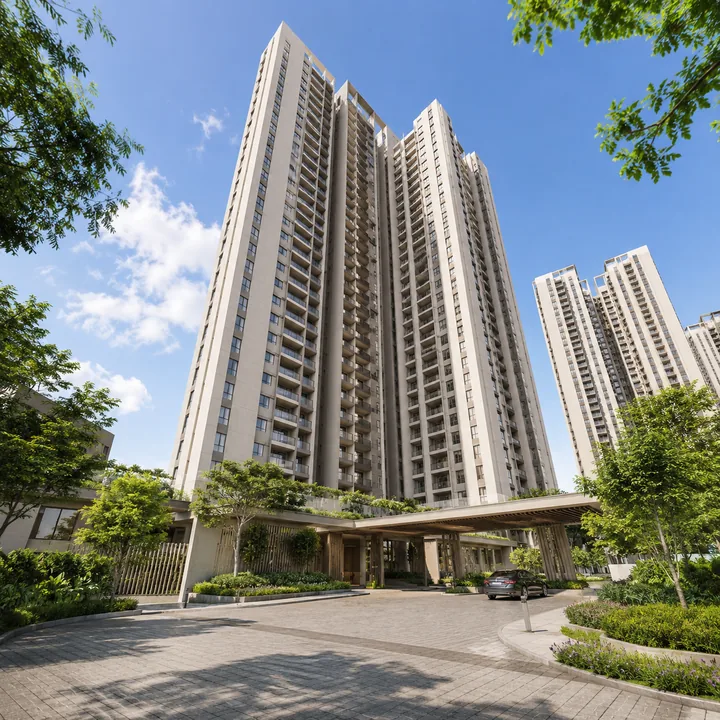 Prestige Kodagurki high-rise residential tower facade