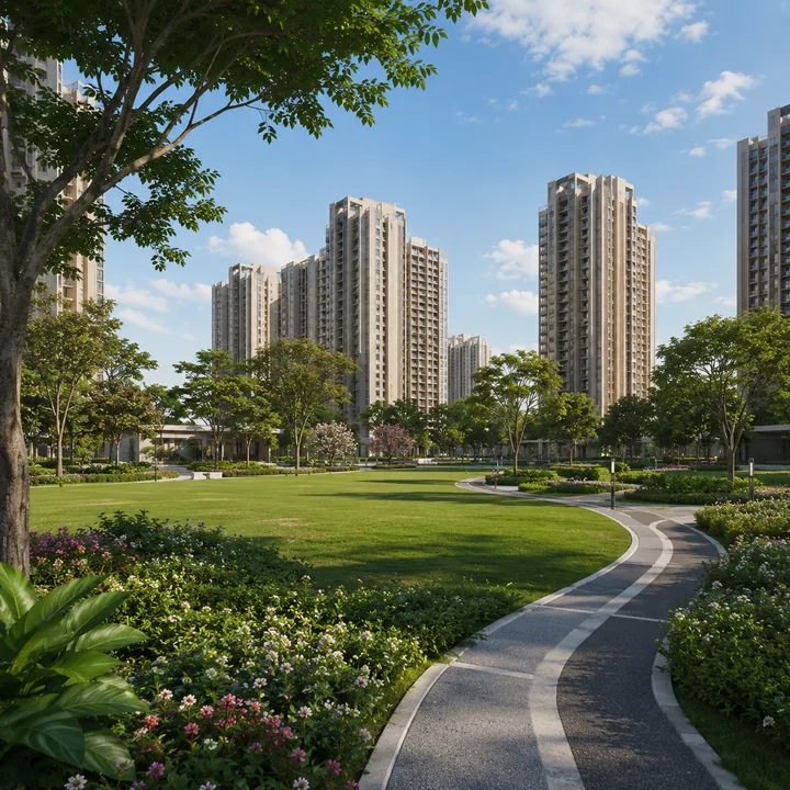 Prestige Kodagurki central landscaped township green