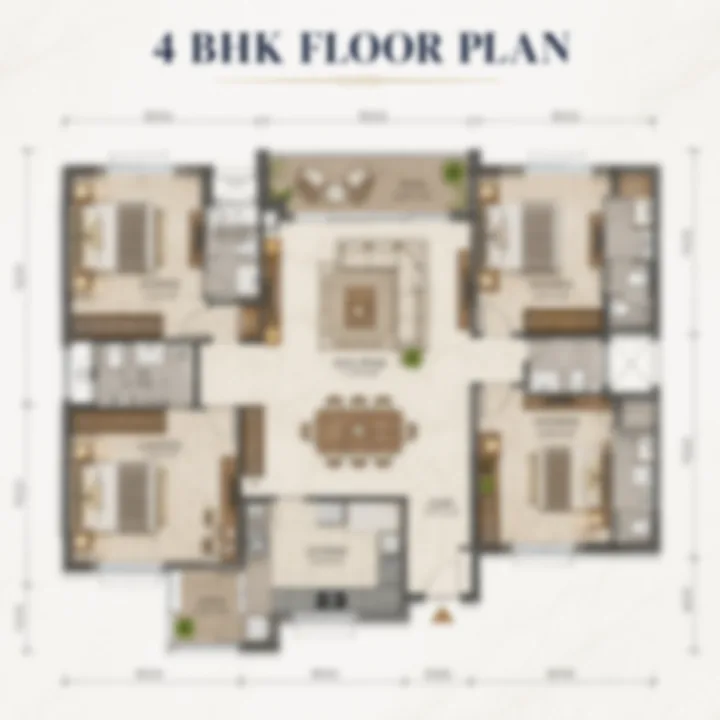 Prestige Kodagurki 4 BHK floor plan layout Prestige Kodagurki 4 BHK floor plan layout